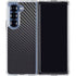 Black Carbon Fiber Specialty Texture Material Galaxy Z Fold6 Clear Case